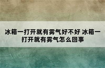 冰箱一打开就有雾气好不好 冰箱一打开就有雾气怎么回事